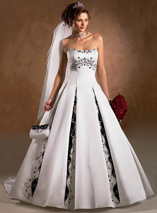 inexpensive bridal gowns designed with color